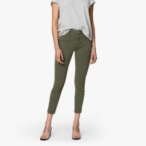 MOTHER High Waisted Looker Jeans in Second Chance - Dark Olive Green Size 25